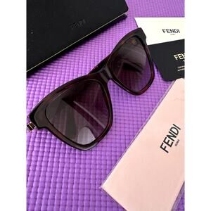 FENDI Sunglasses FF 0289/S Authentic Brown Square NEW 140MM Case Women Men
